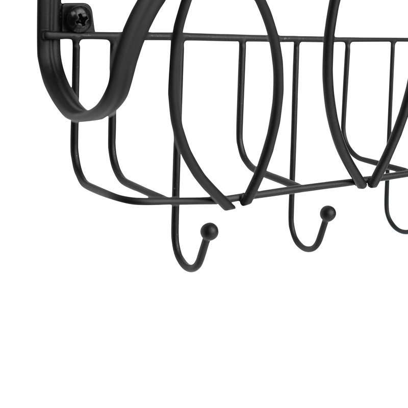 Leaf Metal Wall Organizer with Key Hooks