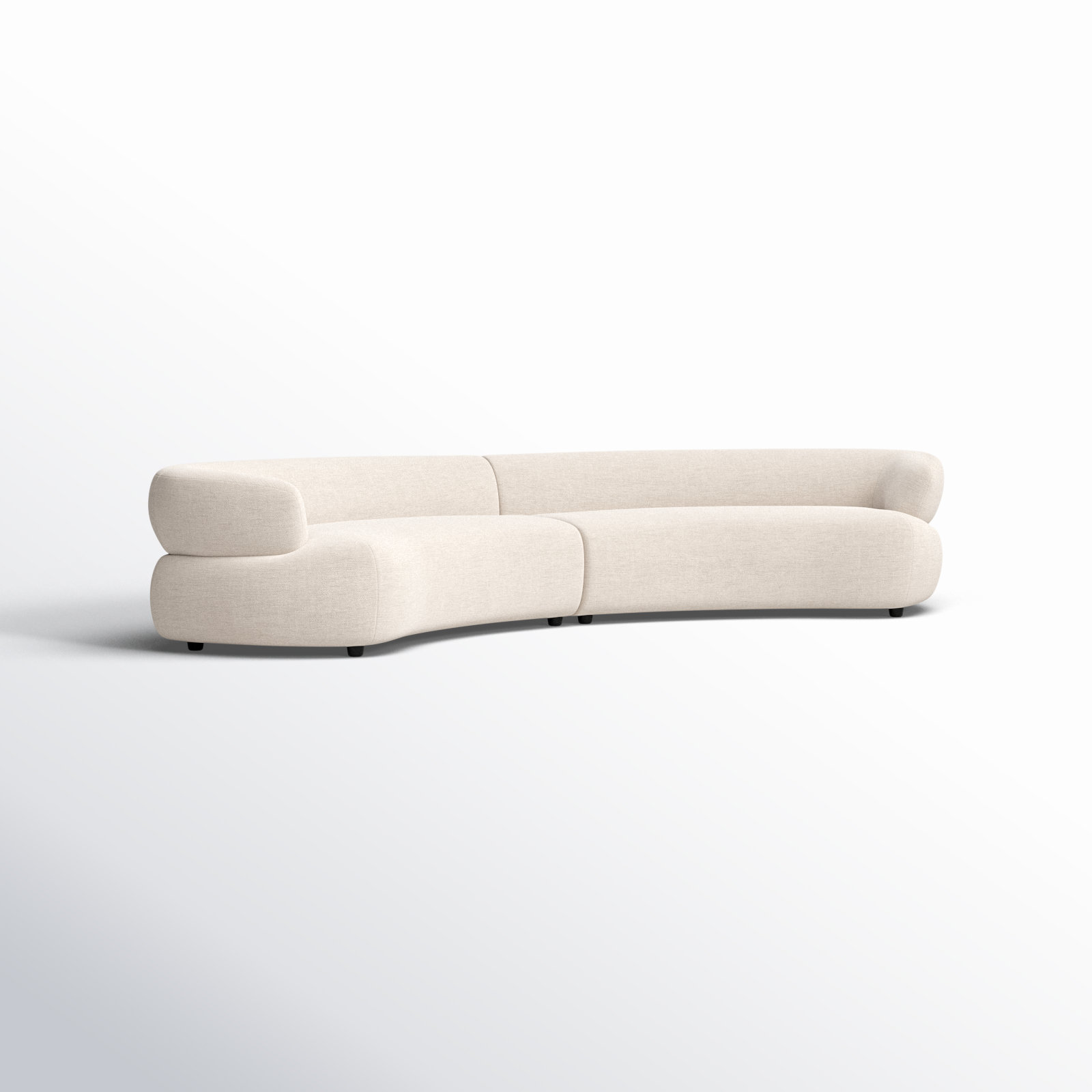 Athens Sofa and Chaise, Nomad Snow Polyester Blend