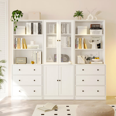 71" H X 71" W Glass Bookcase