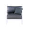 Chaise d'appoint de terrasse en métal avec coussins résistants aux intempéries pour porche, balcon, terrasse et bord de piscine Elle Decor