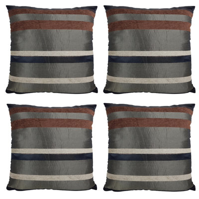 Somoa Striped Square Throw Pillow Cover