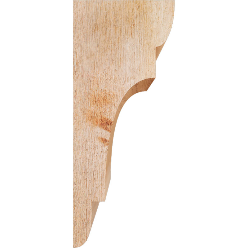 New Brighton Corbel, 14" H x 6" W x 6" D, Western Red Cedar, Rough Sawn