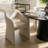 6 - Person Dining Table Sets With Round Table & 6 Upholstered Fabric Chairs-429212702-429212673