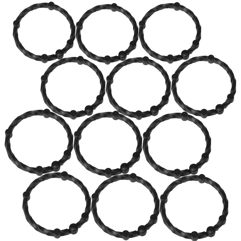 Zinc Shower Curtain Hook, Black
