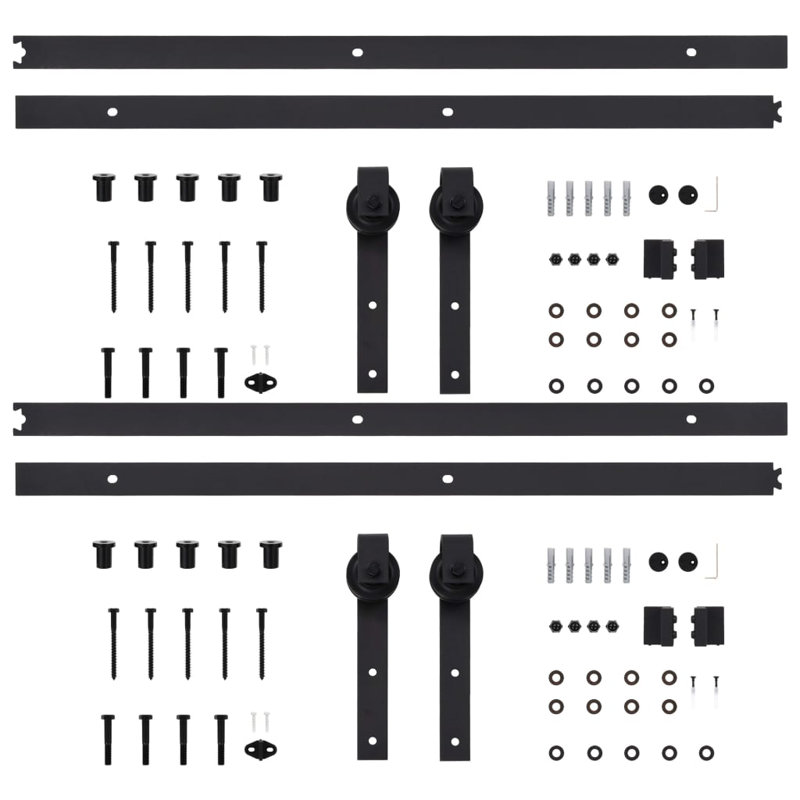 Tampere Sliding Double Door Barn Door Hardware Kit