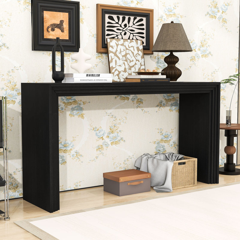 Modern Console Table Perfect for Foyer, Living Room or Entryway, Black
