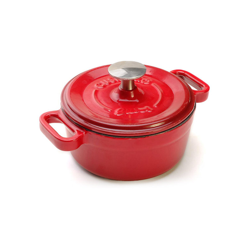 Mini cocotte en fonte rouge