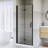 36 "X 72" Aluminum Frame Bifold  Shower Door In Matte Black Finish