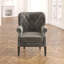 Fauteuil à oreilles en velours capitonné Korin-22741964