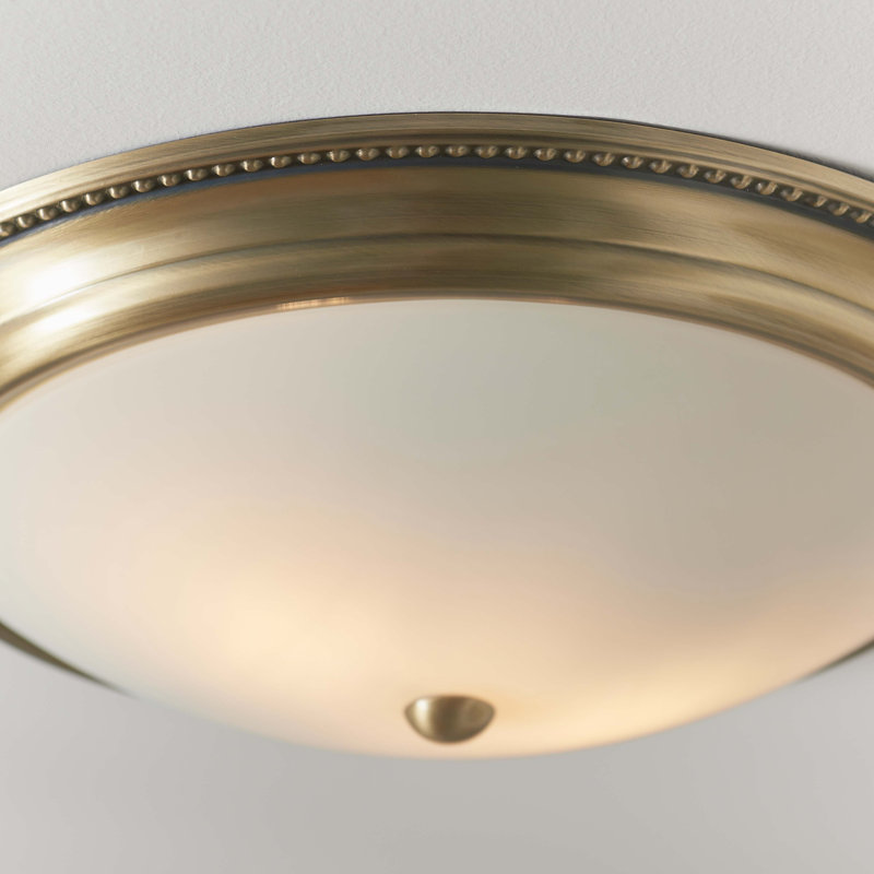 Arkwright Glass Flush Mount, Antique
