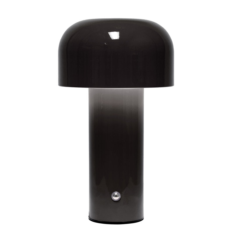 Simple Designs 8.26" Navjeevan Mini Dome Dimming LED Touch Lamp, Portable And Rechargeable,, Black
