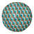 Turquoise / orange / blanc