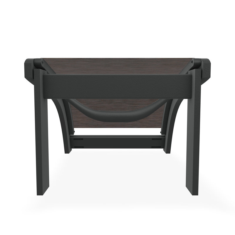 Marine Grade Polymer Sling Adirondack Ottoman, Graphite, James