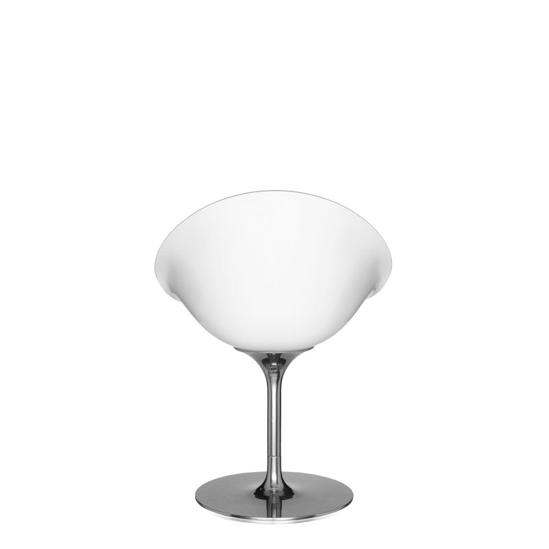 Ero|S| Swivel Papasan Chair, Opaque Glossy White, Swivel