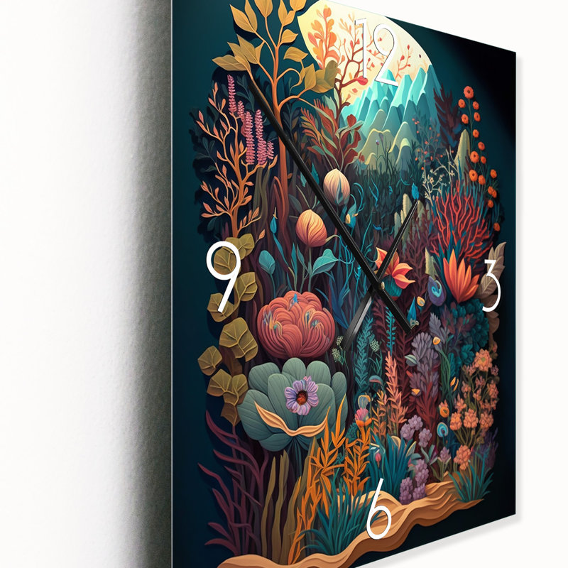 Jefferys - Horloge murale florale, Grand