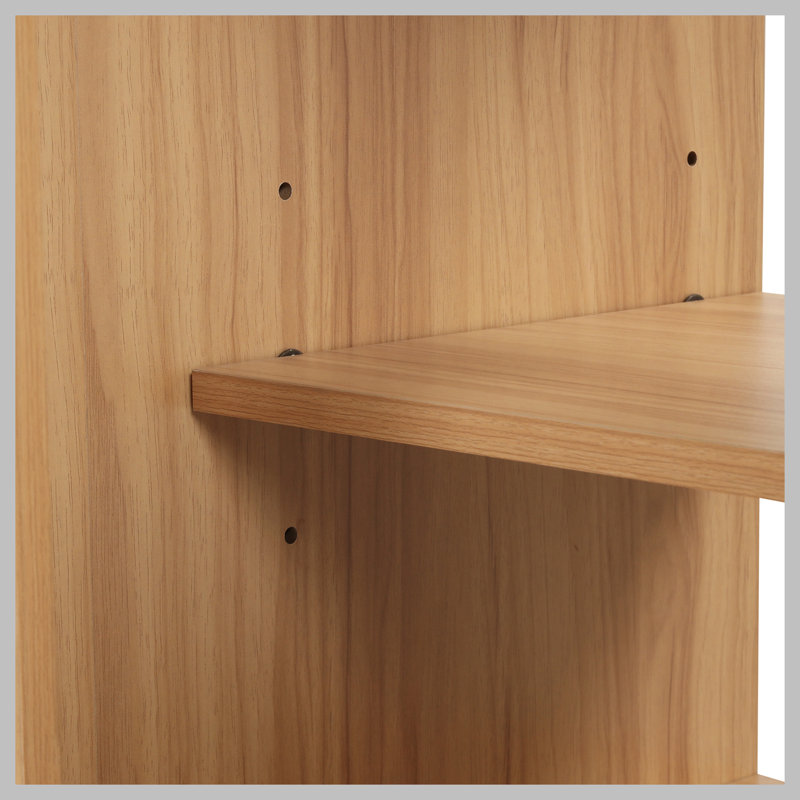 Meuble-lavabo 30 po avec lavabo, armoire de salle de bain multifonctionnelle avec portes et tiroir, panneau de fibres à densité moyenne, naturel