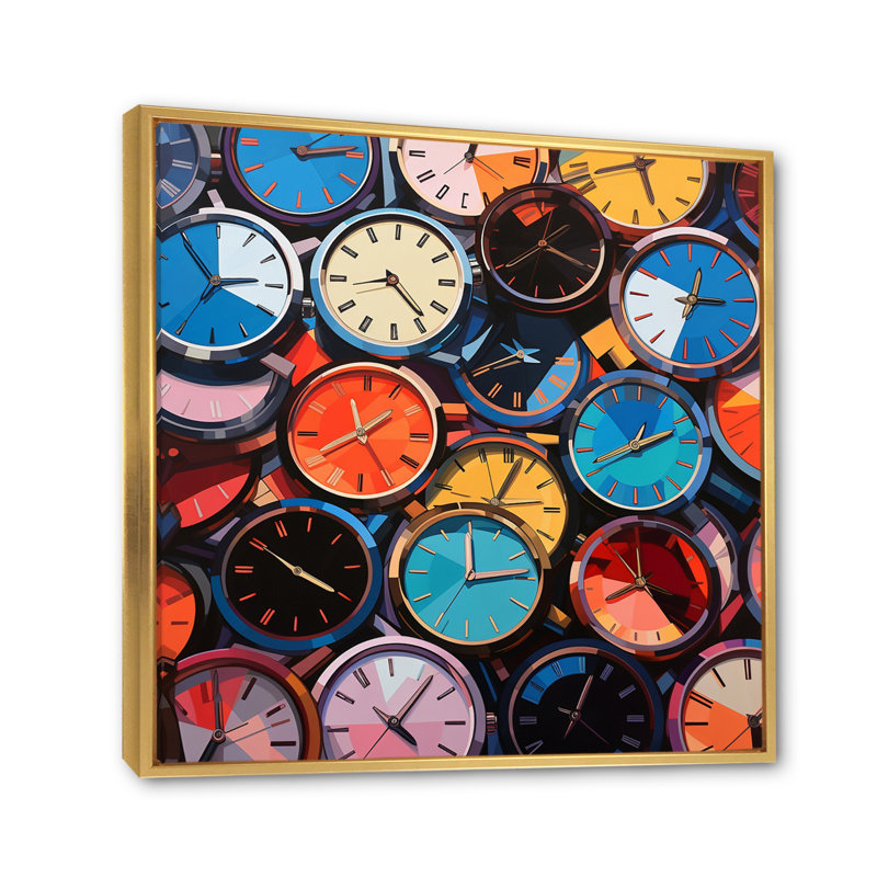 «Luxury Watches», art mural sur toile, Toile avec cadre flottant or, H 24 po x l 24 po x P 1 po