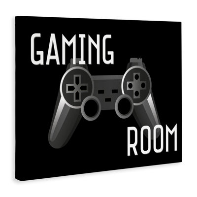 Toile de contrôleur noire Gaming Room, design par Kim Allen