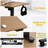 47.3" T-Shape Light Rustic Brown Electric Height Adjustable Standing Desk, Ergonomic Dual Monitor Workstation with 3 Height Memory Presets, Headphone Hook, Easy Assembly for Home Office, Bedroom & Study-828344440-828344436