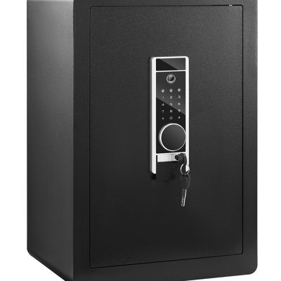 Coffre-fort en acier de 2,2 pieds cubes pour la maison, l'hôtel ou le bureau, 15,75 x 13 x 23,6 pouces, quatre verrous de porte robustes, ouverture à trois points, double alarme, pour argent liquide et bijoux, en acier de 2,5 pouces, sécurité renforcée avec système d'alarme.