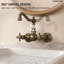 Robinet pour salle de bain à deux poignées, robinet de salle de bain mural