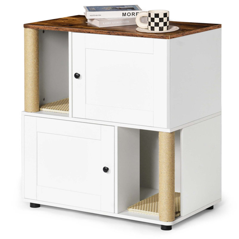 Double Cat Litter Box Enclouse