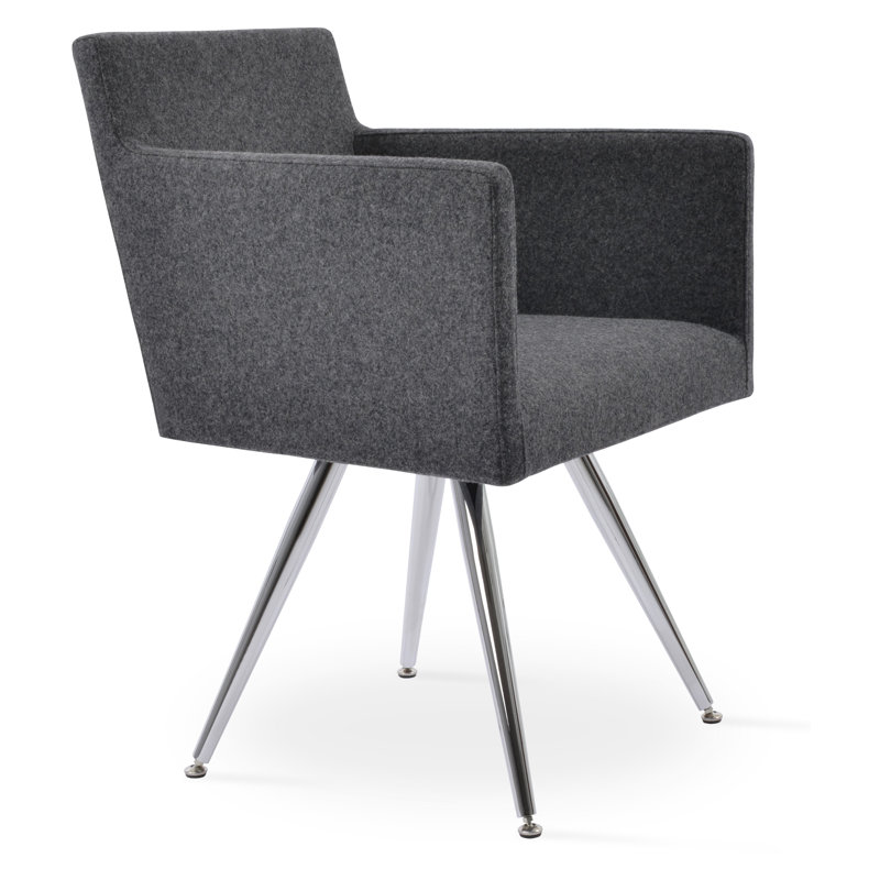 Fauteuil Harput, Gris foncé, Or