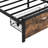Metal Platform Bed Featuring Wooden Headboard And , Charging Installation, 2 Drawers Storage, Led Lights, No Box Spring, Easy Assembly Process. : Bed, Headboard, Process Full Size Frame With-145544446
