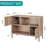Entryway Table, Mid Century Modern Sideboard Buffet Cabinet With Fluted Door