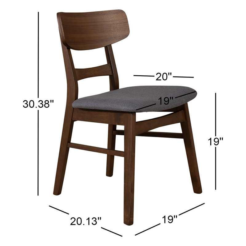 Didmarton Panel Back Side Chair - Medium Brown