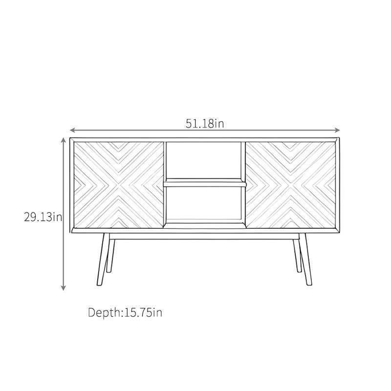 Retro Artistic Style Sideboard