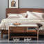 Banc rembourré gris-1679547700