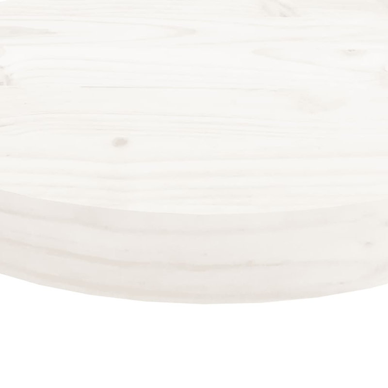 Tiphonnet Solid Wood Table Top, 3cm H x 50cm W x 50cm D, White