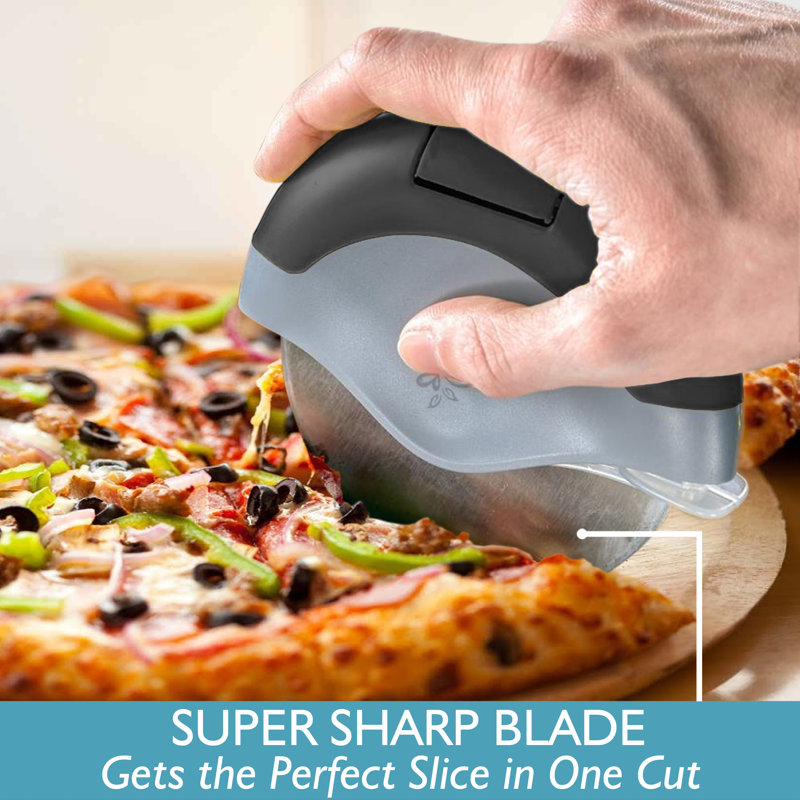 Pizza Cutter Wheel with Protective Blade Cover, Improve and Super Sharp