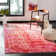 Tapis rouge à motif abstrait Riebe