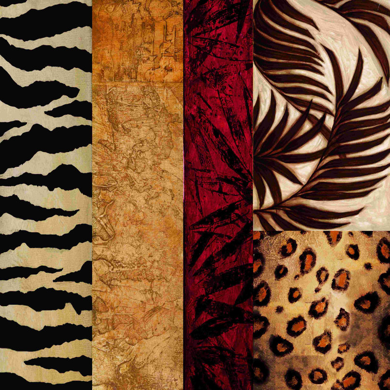 Tropical Safari - impression sur toile tendue, L 36 po x H 36 po