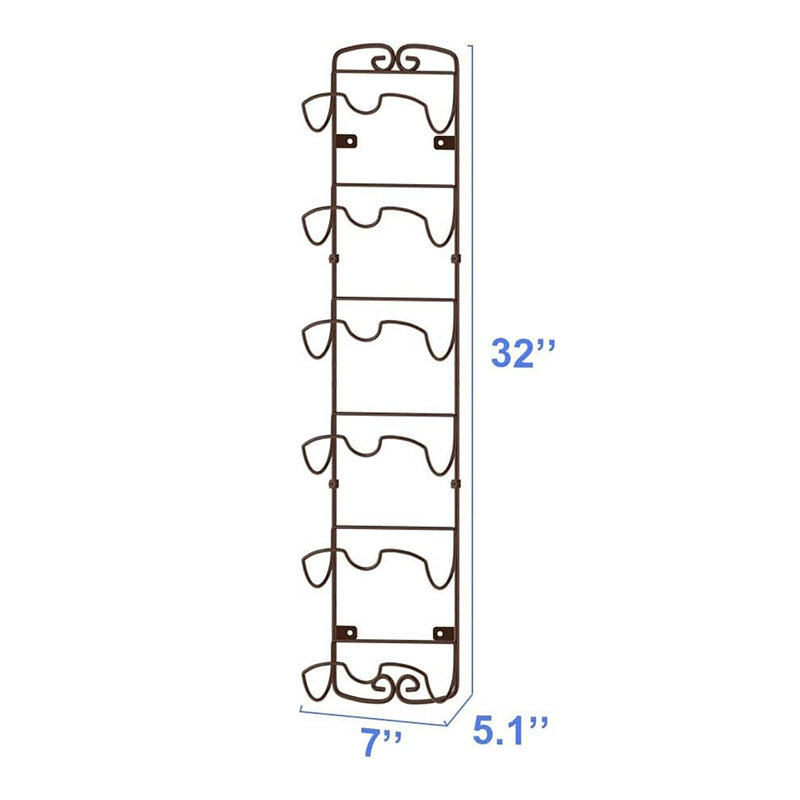 Beatris 6 Wall Mounted Required Towel Rack
