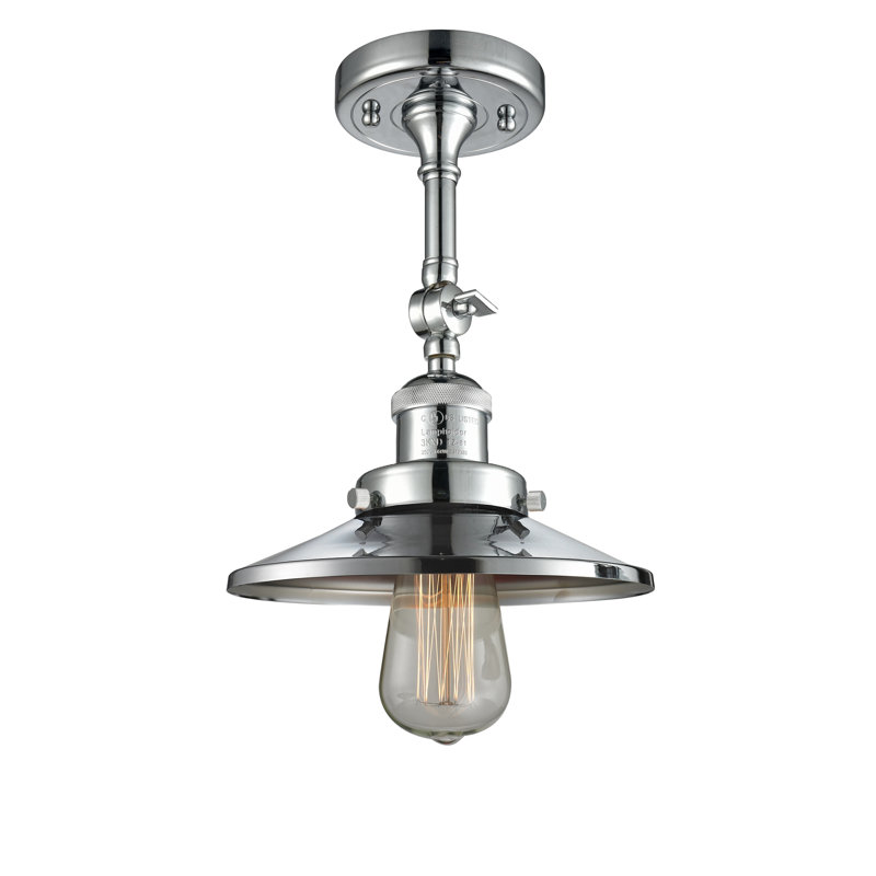 Clintonpark Semi Flush Mount, 6 Watt Vinage LED Bulb, Polished Chrome