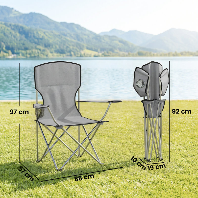Folding Camping Chair, Grey