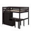 Lit mezzanine double avec escalier, tiroirs, bureau et garde-robe-358294848-358294910