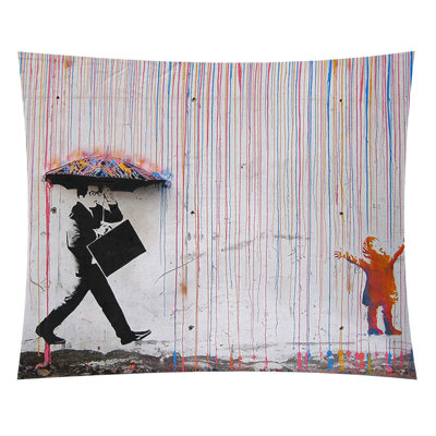 Tapisserie de la pluie en arc-petite