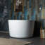 Baignoire autoportante ronde blanche en acrylique 41 po x 41 po avec siège intégré, conception antidérapante-85747696