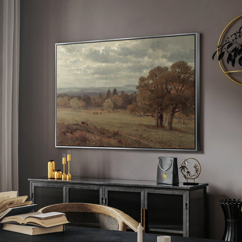 Vintage Landscape -DCXC Framed Gallery Wrapped Canvas, H 27 po x l 41 po