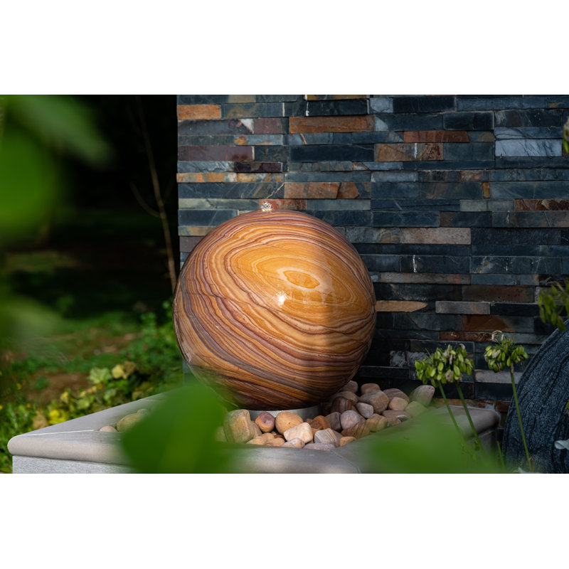 Woodley Outdoor Natural Stone Pool Fountain
