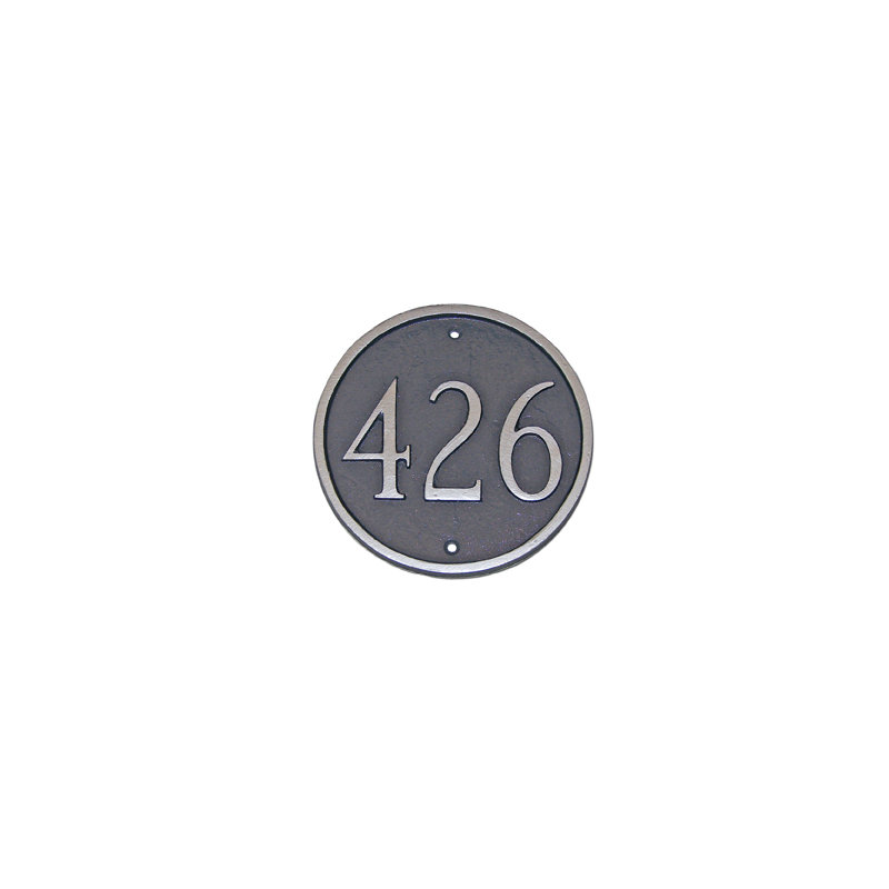 Estate 1-Line Wall Address Plaque, Black/Gold, Yes