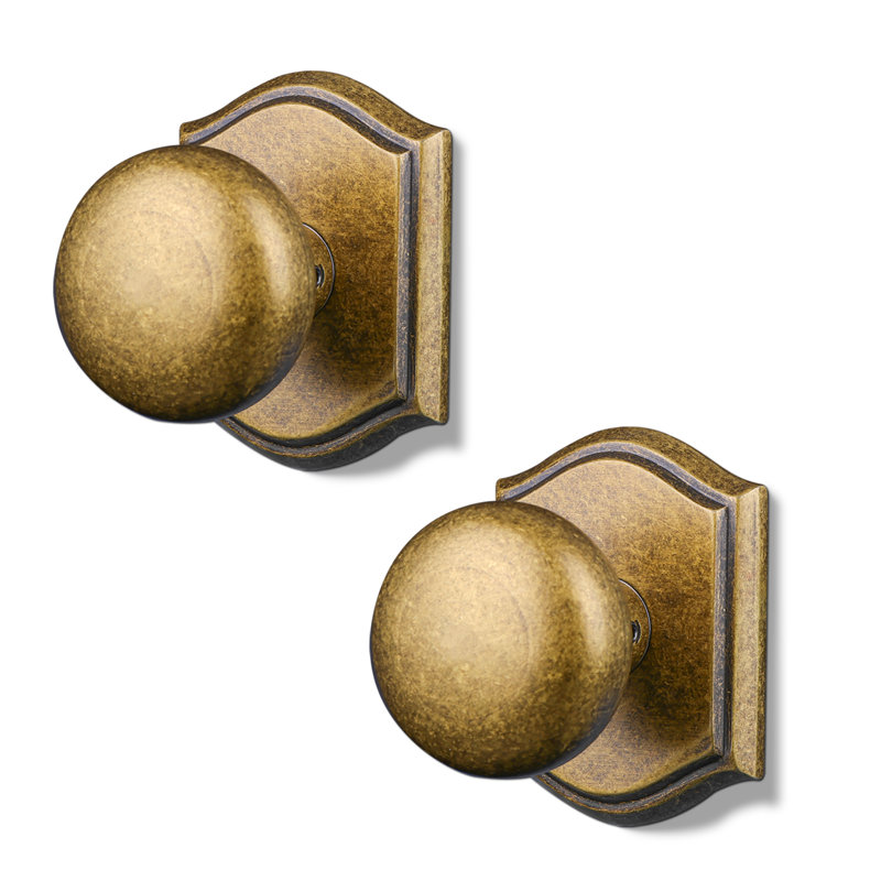 Boutons de porte en métal Coolnews Dummy, Noir mat, Faux bouton double