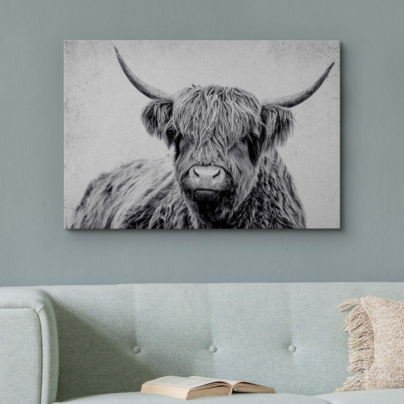 Portrait d'animaux sur fond blanc, Toile tendue, H 32 po x l 48 po x P 1,5 po