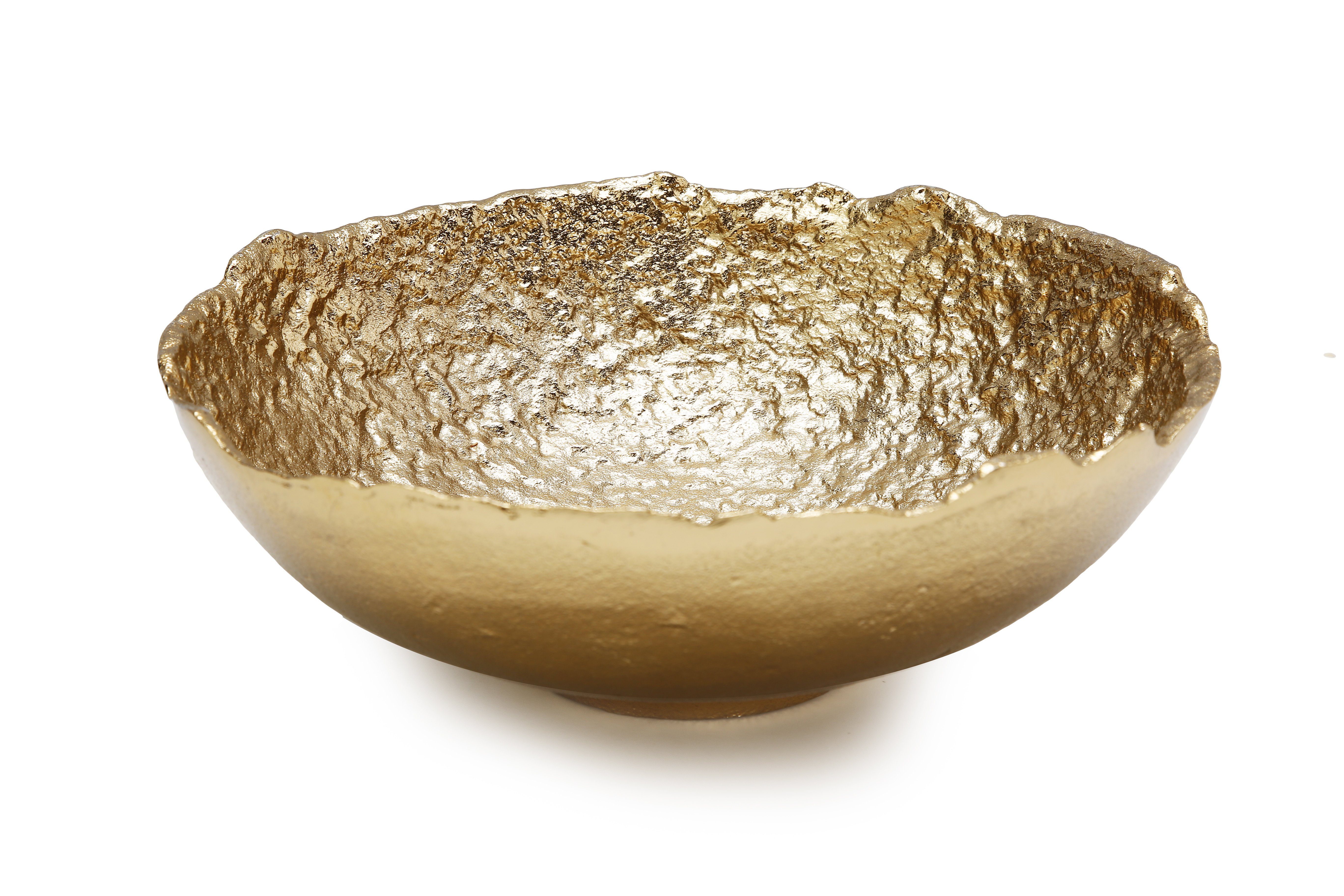 Everly Quinn Gold Bark Raw Edged Bowl - 11.5"D | Wayfair