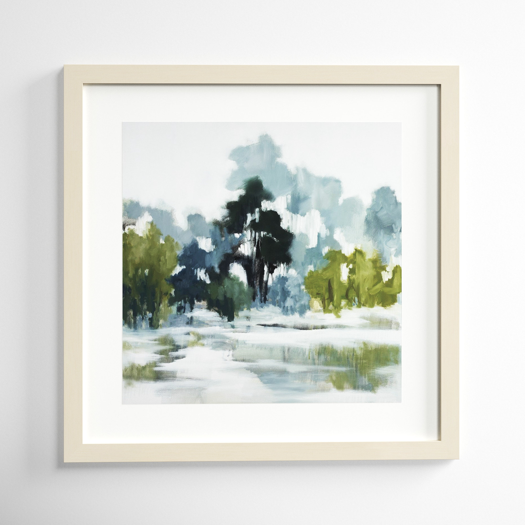 Reflections by Jacqueline Ellens, Natural Framed Paper, 33" H x 33" W