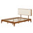 Modern Platform Bed Featuring Upholstered Headboard